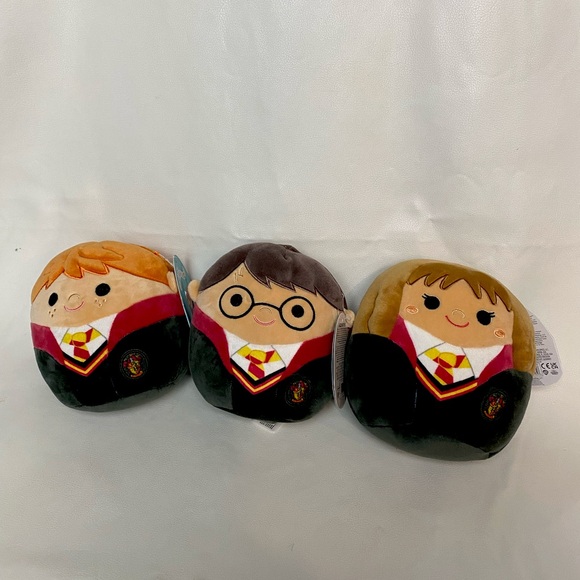 new with tags 3 Squishmallows Harry Potter 6.5” Plushies Harry Hermione Ron - Picture 1 of 5